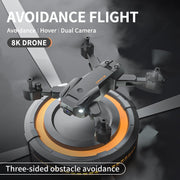 Drone Professionnel GPS 5G 8K HD avec Double Caméra - Wifi FPV - Évitement d'Obstacles - Quadricoptère Pliable