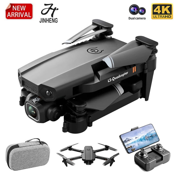 Drone JINHENG XT6 Mini 4K 1080P avec Caméra HD, WiFi FPV, Maintien d'Altitude par Pression d'Air, Quadricoptère Pliable, Jouet RC pour Enfants et Garçons - Cadeau Idéal