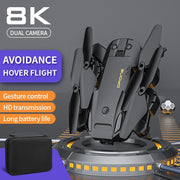 Drone Professionnel GPS 5G 8K HD avec Double Caméra - Wifi FPV - Évitement d'Obstacles - Quadricoptère Pliable